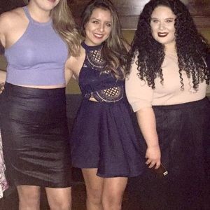 Navy blue lace dress